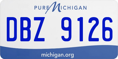MI license plate DBZ9126