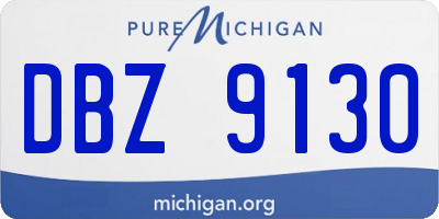 MI license plate DBZ9130
