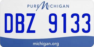 MI license plate DBZ9133