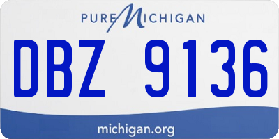 MI license plate DBZ9136