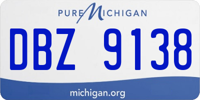 MI license plate DBZ9138