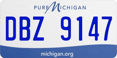 MI license plate DBZ9147