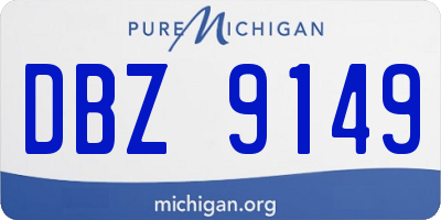 MI license plate DBZ9149