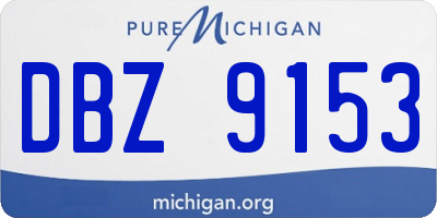 MI license plate DBZ9153