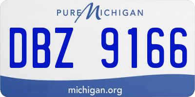 MI license plate DBZ9166