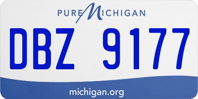 MI license plate DBZ9177