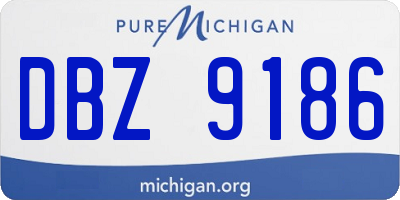 MI license plate DBZ9186
