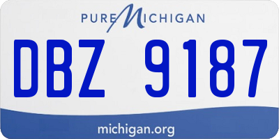 MI license plate DBZ9187