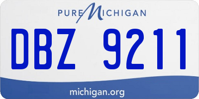 MI license plate DBZ9211