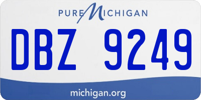 MI license plate DBZ9249