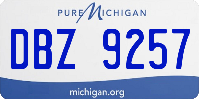 MI license plate DBZ9257