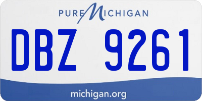 MI license plate DBZ9261