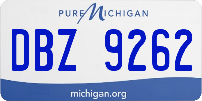 MI license plate DBZ9262