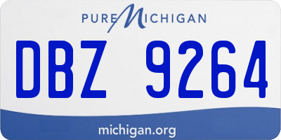 MI license plate DBZ9264