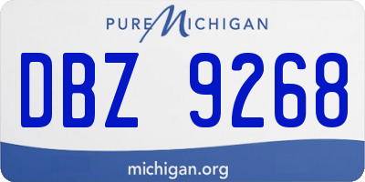 MI license plate DBZ9268