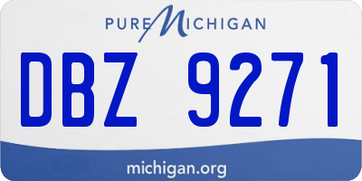 MI license plate DBZ9271