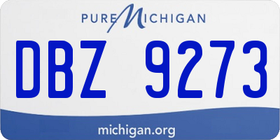 MI license plate DBZ9273