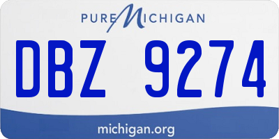 MI license plate DBZ9274