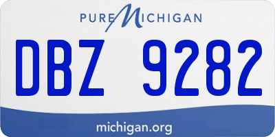 MI license plate DBZ9282