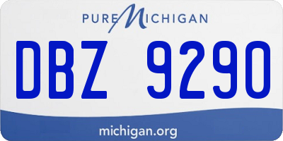 MI license plate DBZ9290