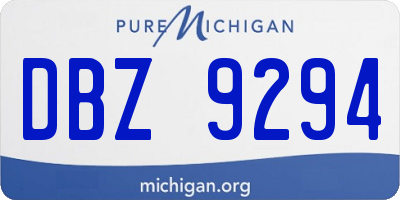 MI license plate DBZ9294