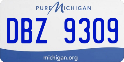 MI license plate DBZ9309