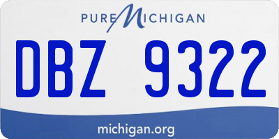 MI license plate DBZ9322