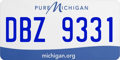 MI license plate DBZ9331