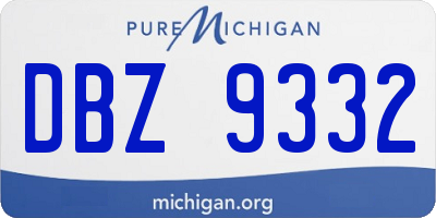 MI license plate DBZ9332