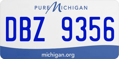 MI license plate DBZ9356