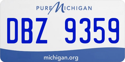 MI license plate DBZ9359