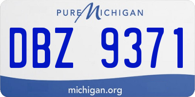 MI license plate DBZ9371