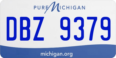 MI license plate DBZ9379