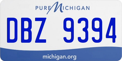 MI license plate DBZ9394