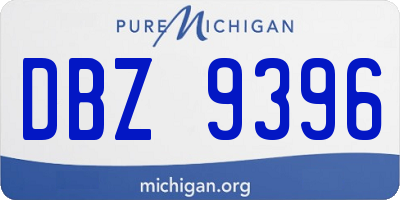 MI license plate DBZ9396