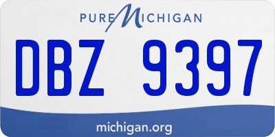 MI license plate DBZ9397