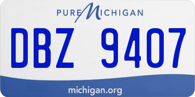 MI license plate DBZ9407