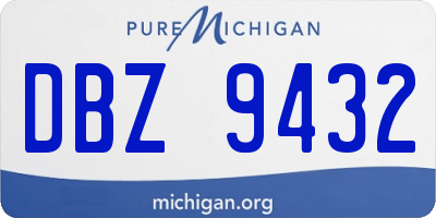 MI license plate DBZ9432