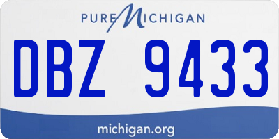 MI license plate DBZ9433