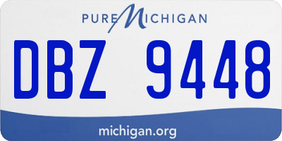 MI license plate DBZ9448
