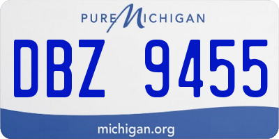 MI license plate DBZ9455