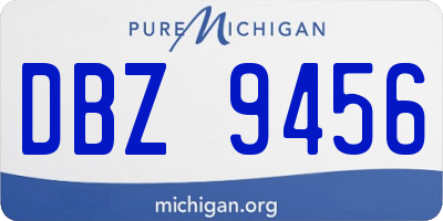 MI license plate DBZ9456