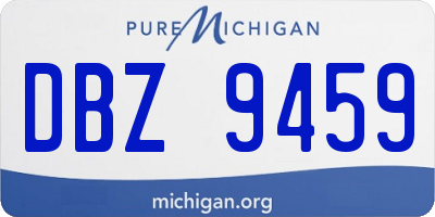 MI license plate DBZ9459