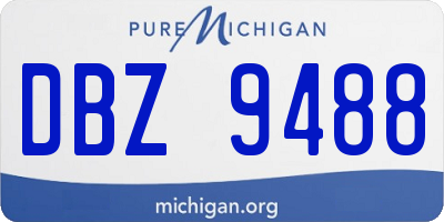 MI license plate DBZ9488