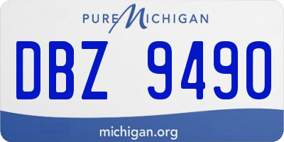 MI license plate DBZ9490