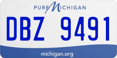 MI license plate DBZ9491