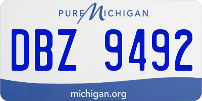 MI license plate DBZ9492