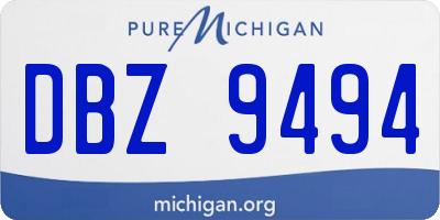 MI license plate DBZ9494