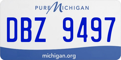 MI license plate DBZ9497