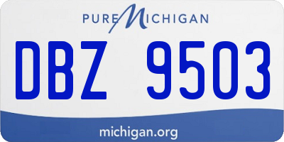 MI license plate DBZ9503